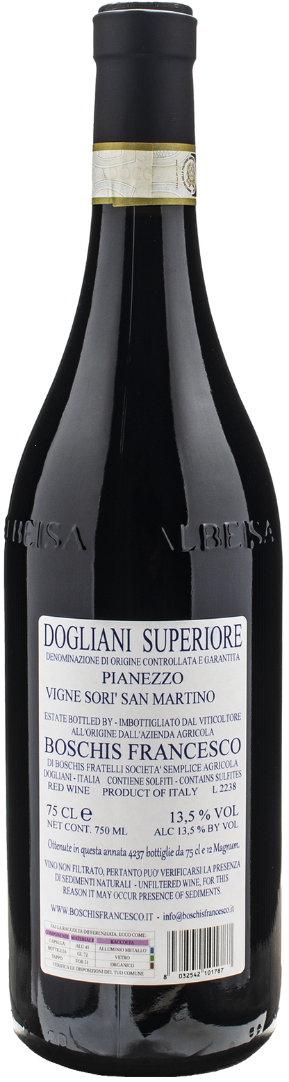 Francesco Boschis Dogliani Superiore Pianezzo Vigna Sori San Martino 2021