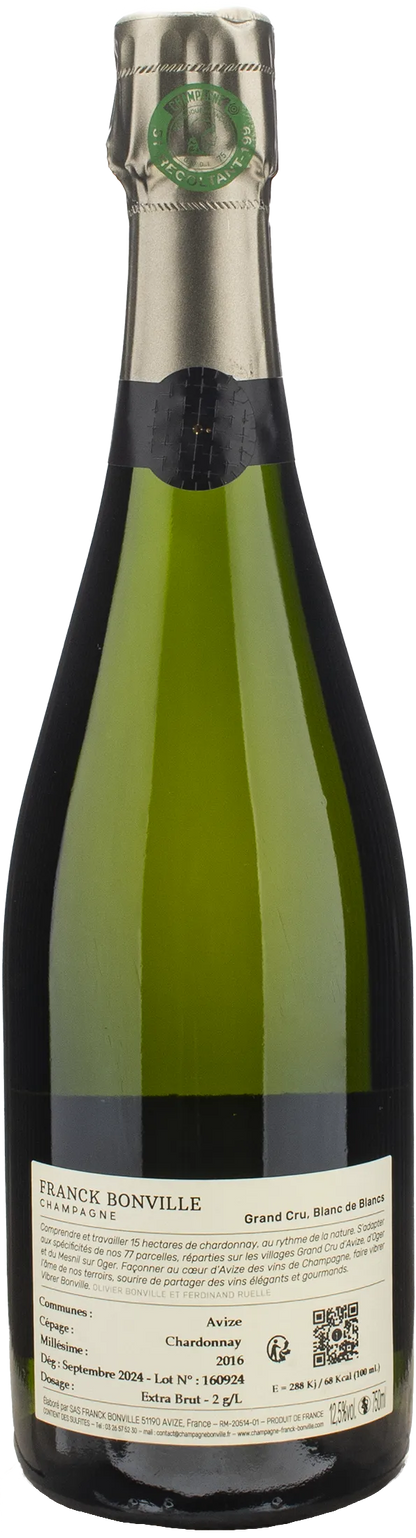 Franck Bonville Champagne Grand Cru Blanc de Blancs Extra Brut 2016