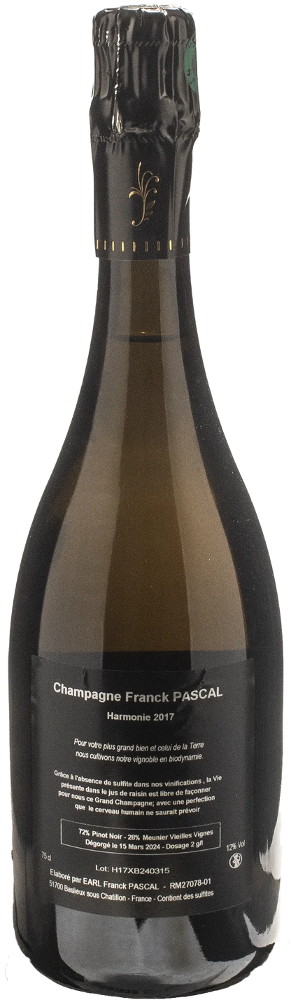 Franck Pascal Champagne Blancs de Noirs Harmonie Extra Brut 2017