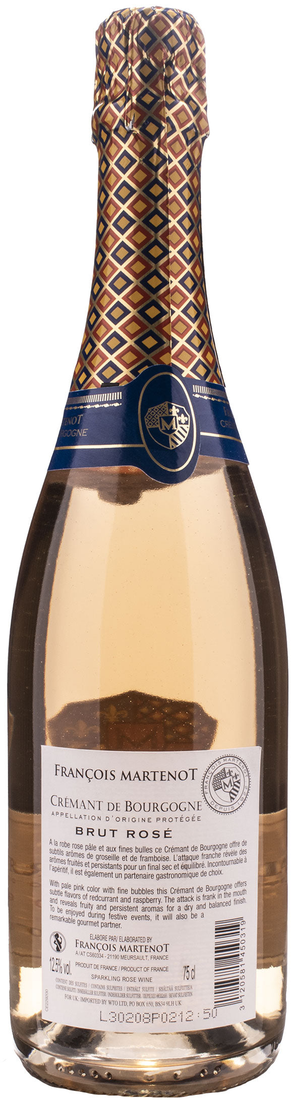 Francois Martenot Cremant de Bourgogne Brut Rosé 2019