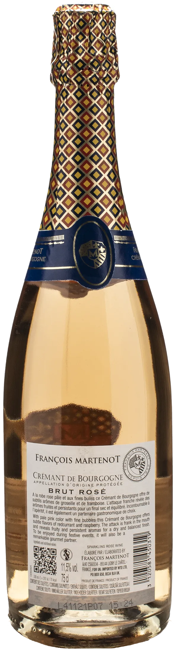 Francois Martenot Cremant de Bourgogne Brut Rosé 2022