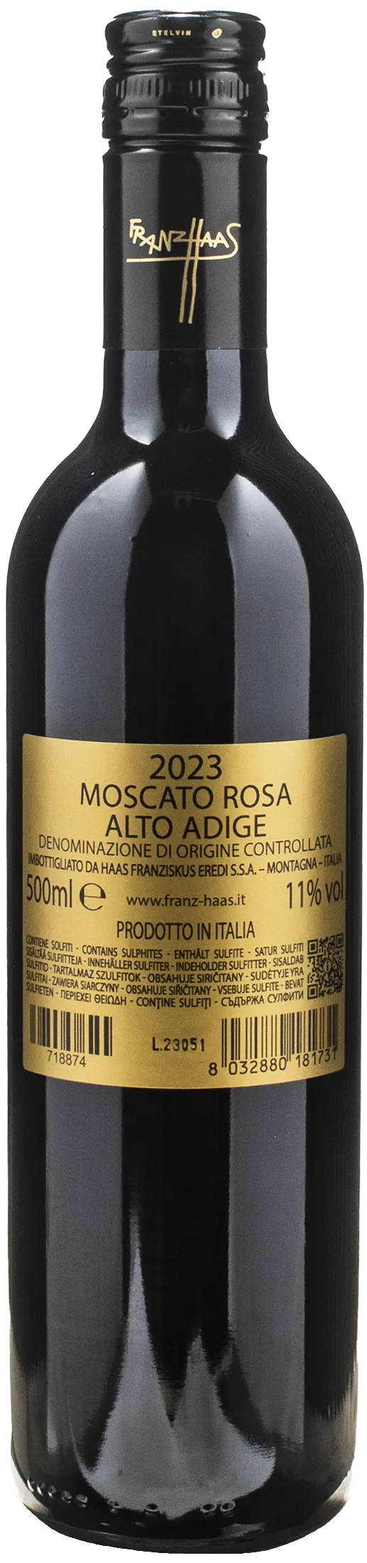 Franz Haas Moscato Rosa 0.5L 2023