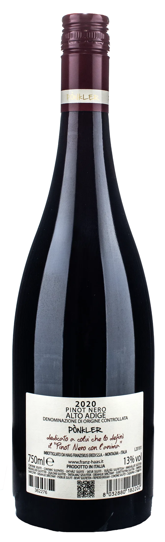 Franz Haas Pinot Nero Ponkler 2020