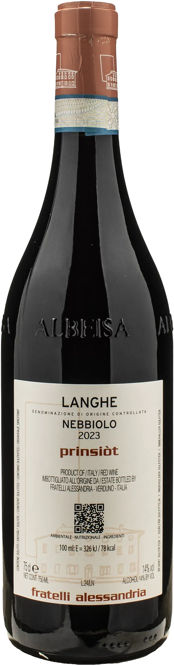 Fratelli Alessandria Langhe Nebbiolo Prinsiot 2023