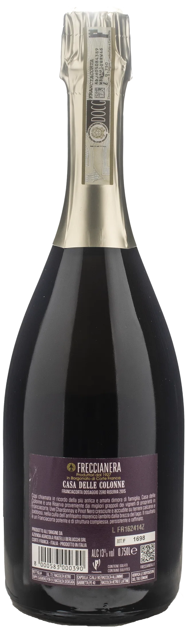 Freccianera Franciacorta Zero Casa delle Colonne Riserva 2015