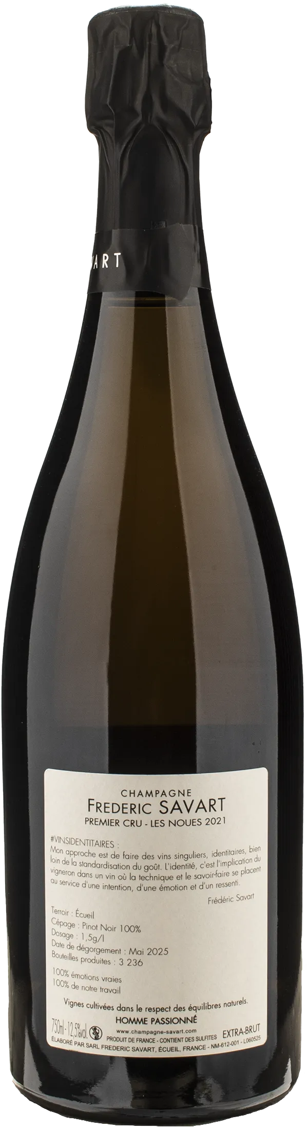 Savart Champagne 1er Cru Extra Brut Les Noues Ecueil 2021