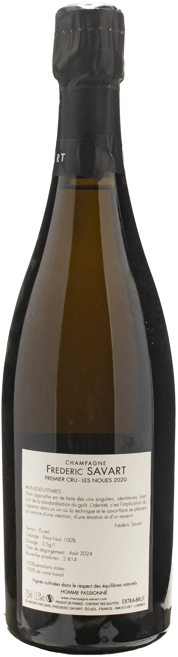 Frederic Savart Champagne Premier Cru Les Noues Ecueil Extra Brut 2020
