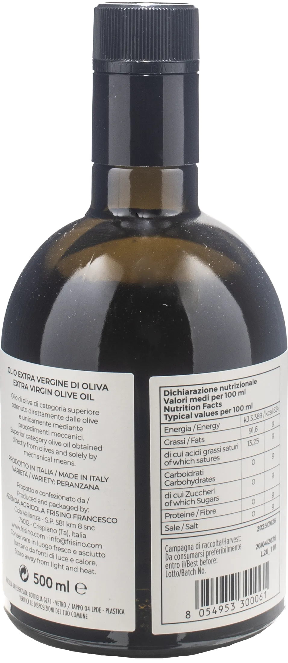 Frisino Olio Extra Vergine di Oliva Numbers 1 0.5L 2025