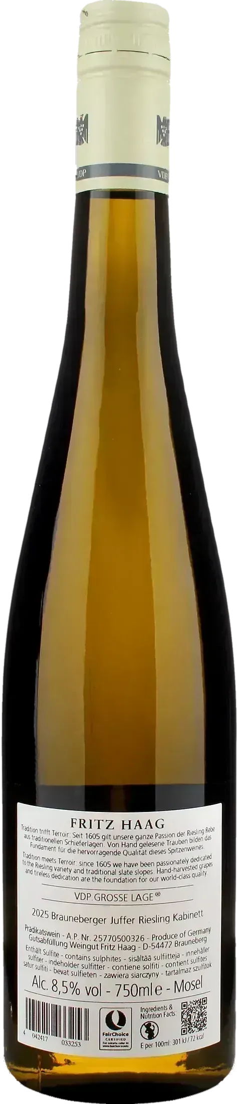 Fritz Haag Brauneberger Juffer Kabinett Riesling 2025