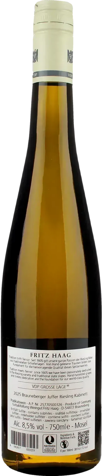 Fritz Haag Brauneberger Juffer Kabinett Riesling 2025