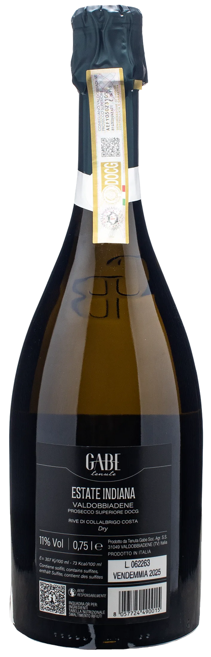 Gabe Conegliano Valdobbiadene Prosecco Superiore Dry Estate Indiana 2025