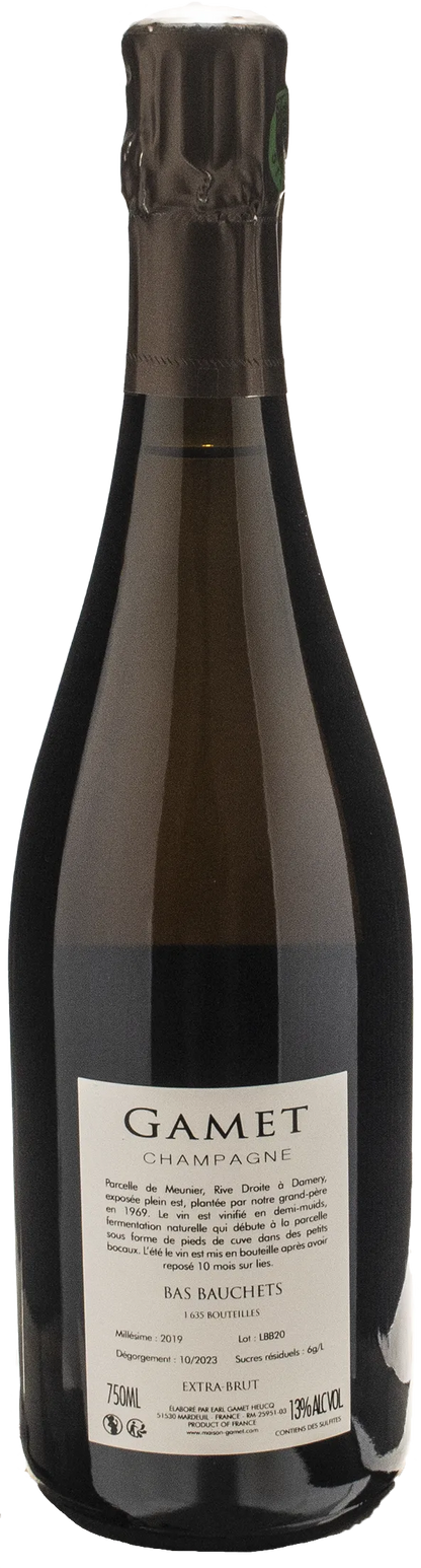 Gamet Champagne Bas-Bauchets Extra Brut 2019