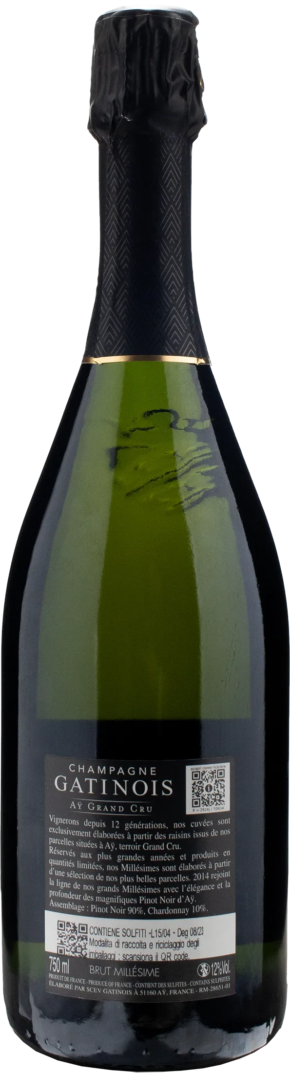 Gatinois Champagne Grand Cru Brut Millesime 2014