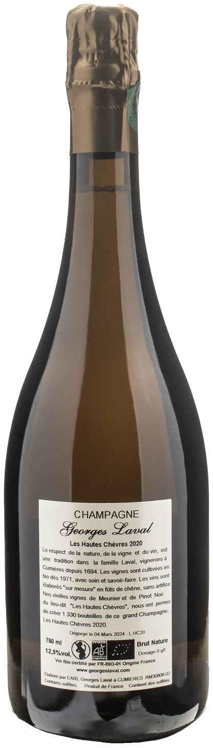 Georges Laval Champagne 1er Cru Les Hautes Chèvres Cumières Brut Nature 2020