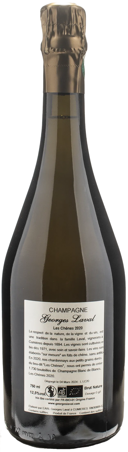 Georges Laval Champagne Blanc de Blancs Premier Cru Brut Nature Les Chenes 2020