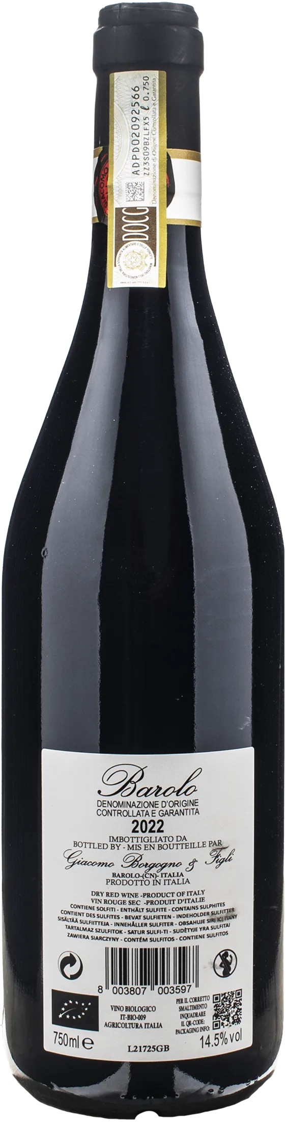 Giacomo Borgogno Barolo 2022