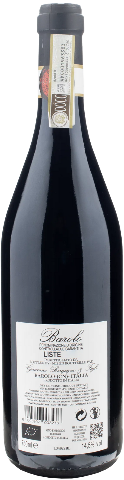 Giacomo Borgogno Barolo Liste 2019