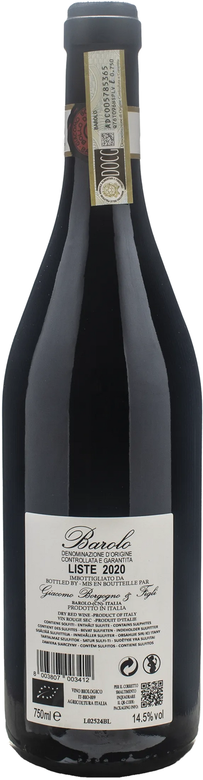 Giacomo Borgogno Barolo Liste 2020