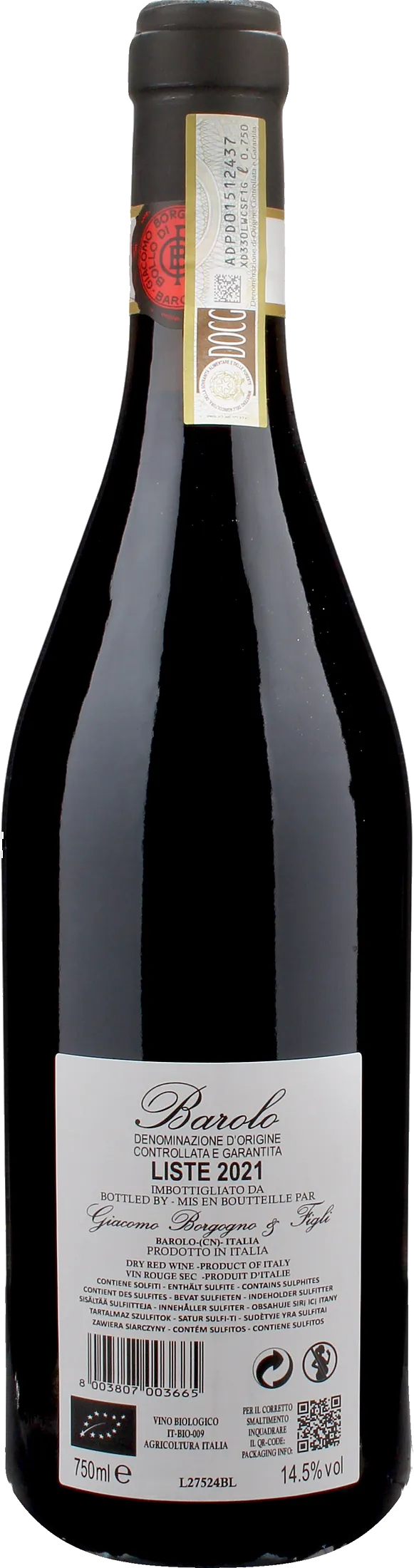 Giacomo Borgogno Barolo Liste 2021