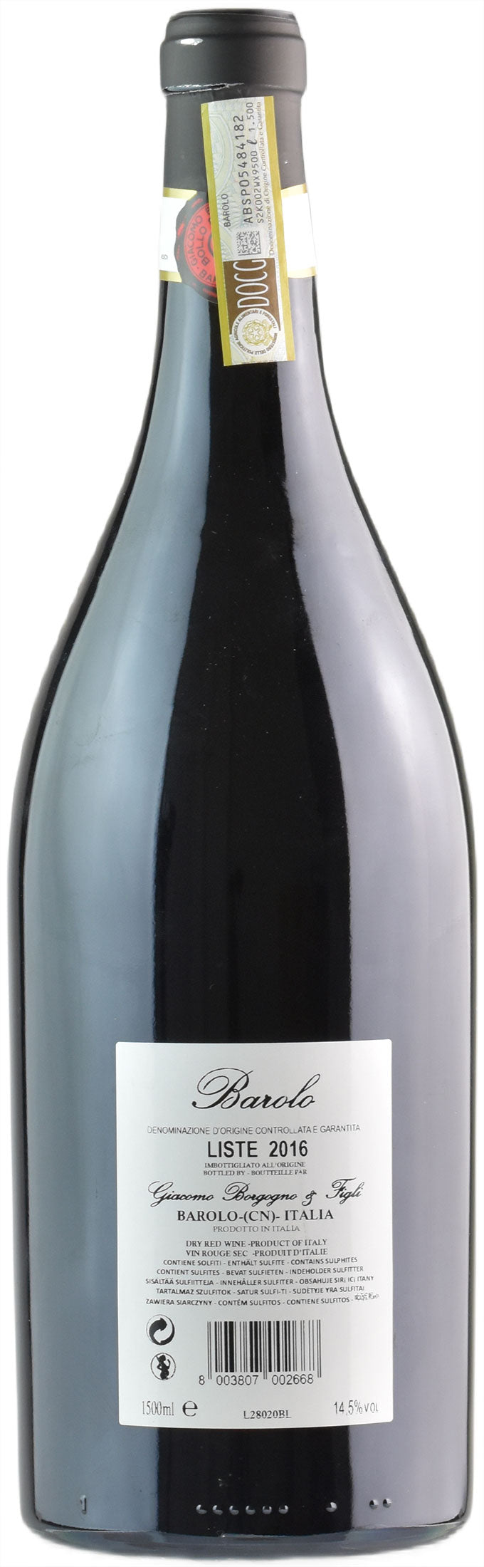 Giacomo Borgogno Barolo Liste Magnum 2016