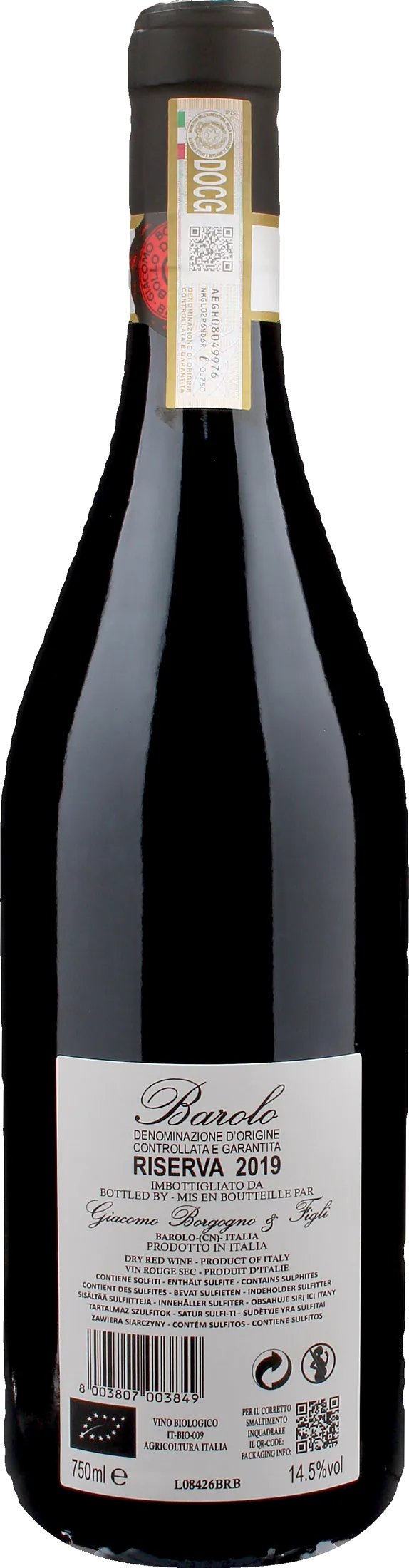 Giacomo Borgogno Barolo Riserva 2019