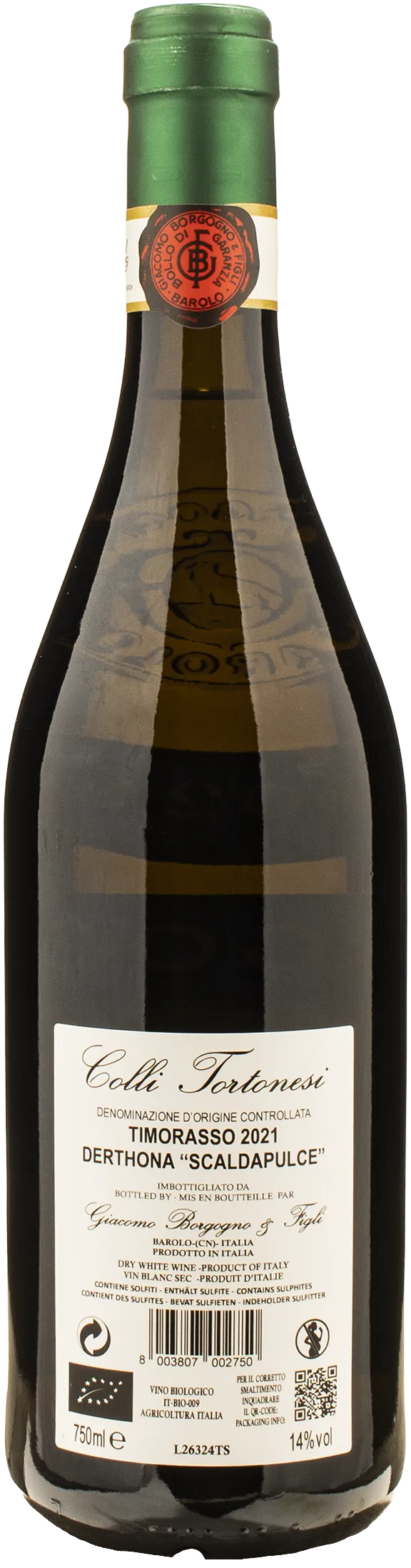 Giacomo Borgogno Derthona Timorasso Scaldapulce 2021