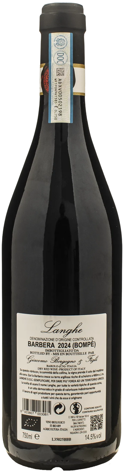 Giacomo Borgogno Langhe Barbera Bompe 2024