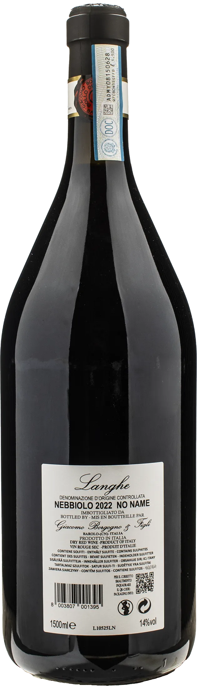 Giacomo Borgogno No Name Langhe Nebbiolo Magnum 2022