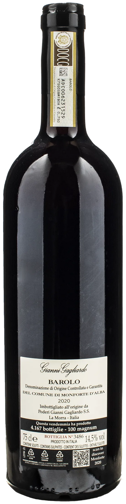 Gianni Gagliardo Barolo del Comune di Monforte 2020