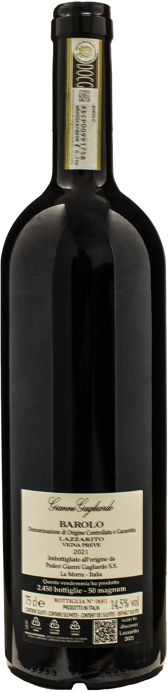 Gianni Gagliardo Barolo Lazzarito Vigna Preve 2021