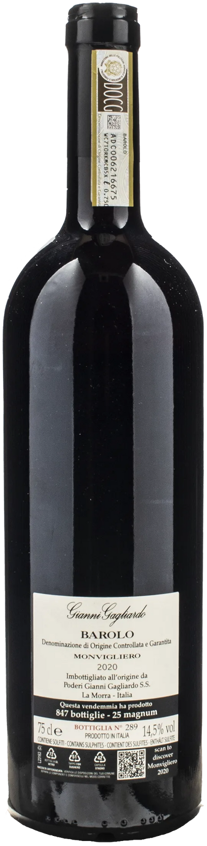 Gianni Gagliardo Barolo Monvigliero 2020