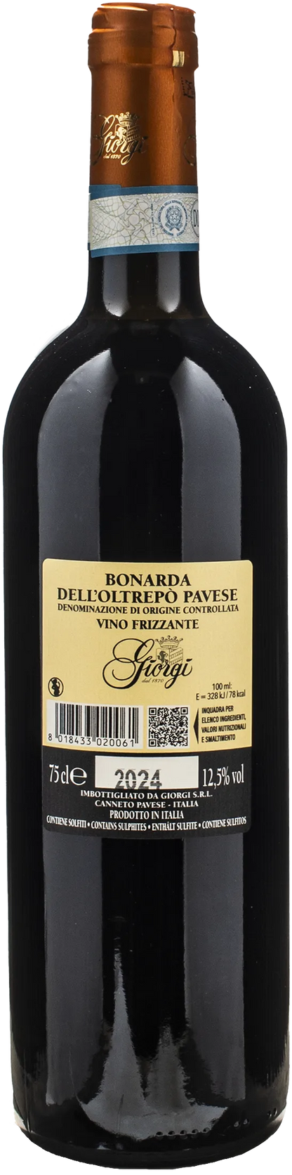 Giorgi Bonarda Dell'Oltrepo Pavese Frizzante 2024