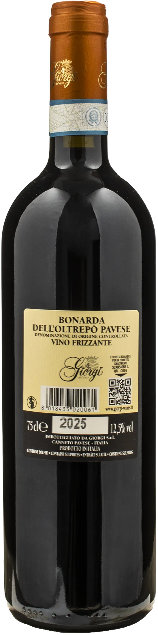 Giorgi Bonarda dell'Oltrepo Pavese Frizzante 2025