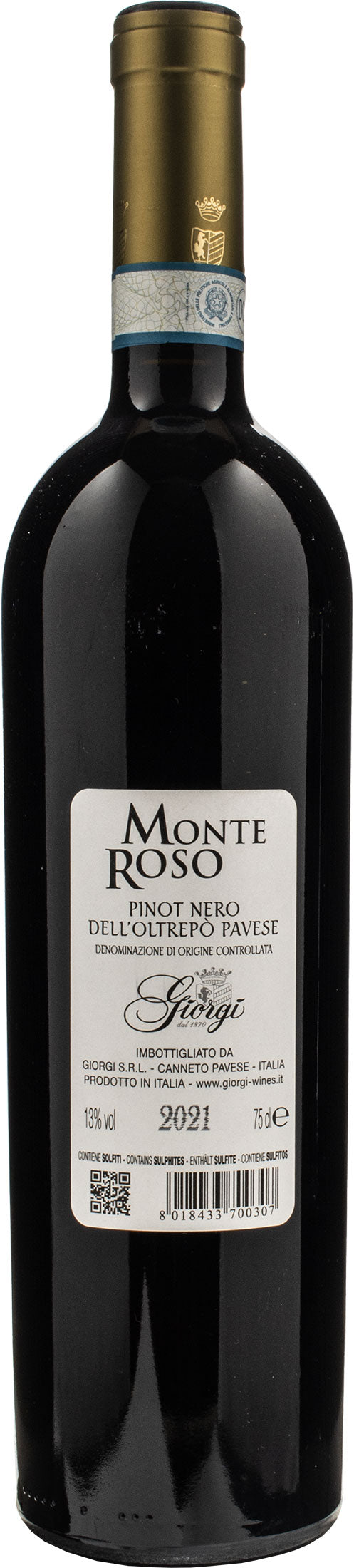 Giorgi Monteroso Pinot Nero 2021 | XtraWine