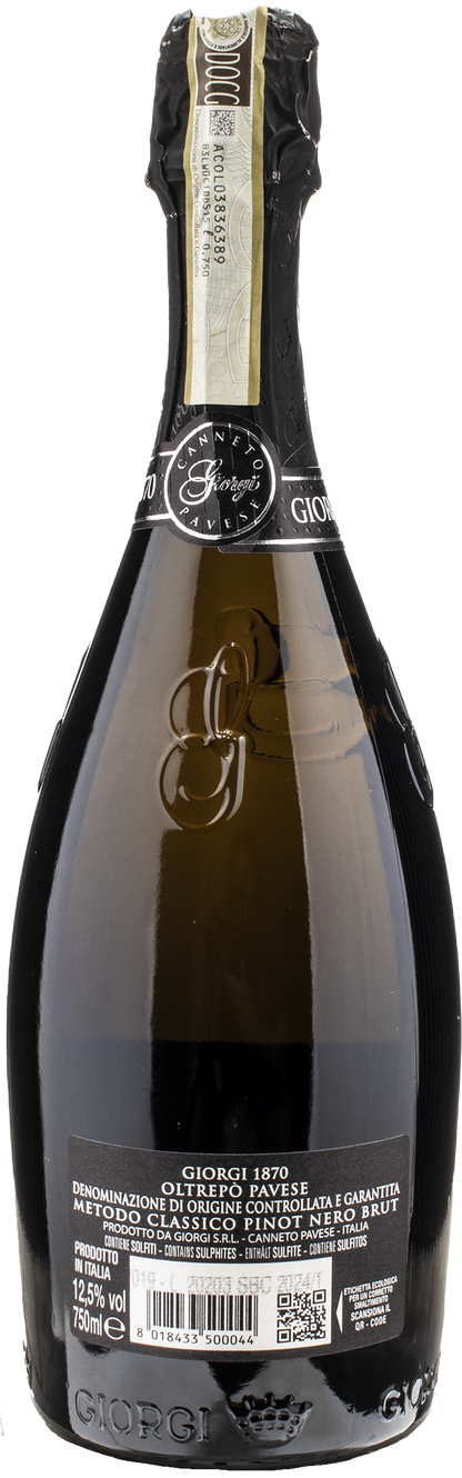 Giorgi Oltrepò Pavese Gran Cuvée Storica 1870 Metodo Classico Pinot Nero Brut 2019