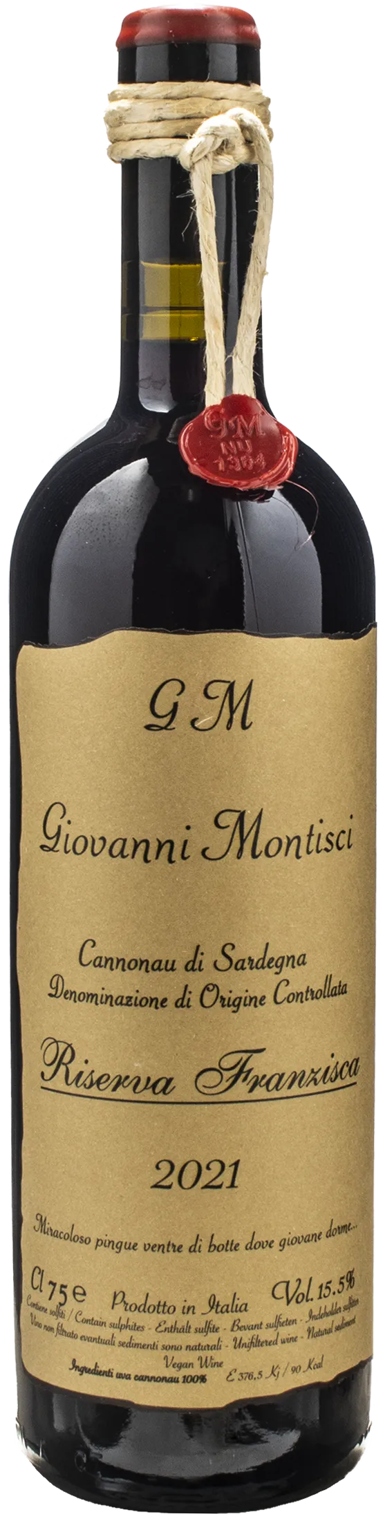 Giovanni Montisci Cannonau di Sardegna Riserva Franzisca 2021