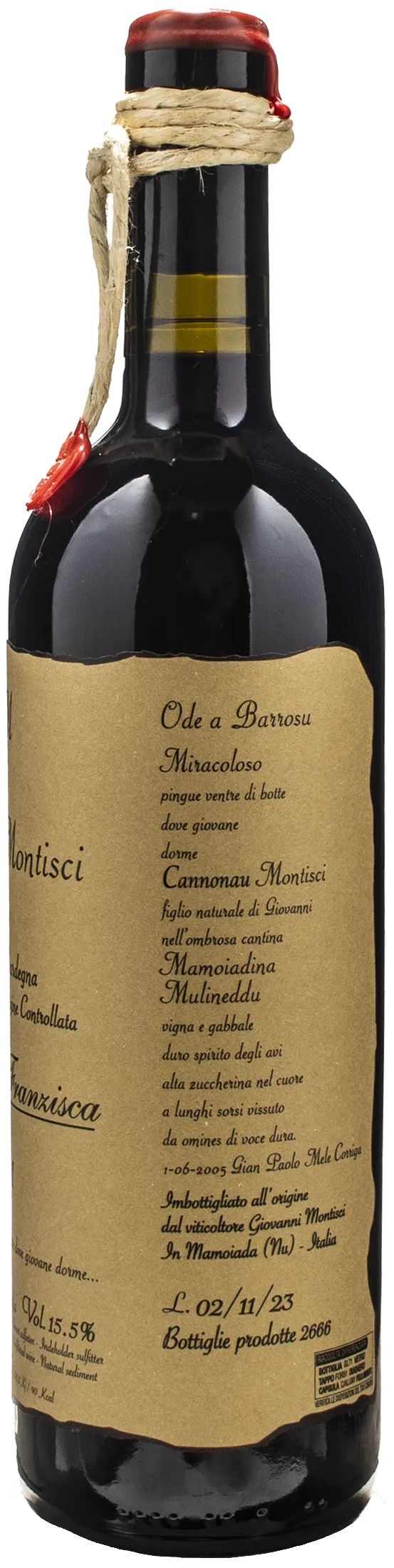 Giovanni Montisci Cannonau di Sardegna Riserva Franzisca 2021