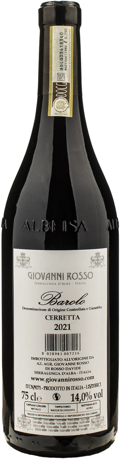 Giovanni Rosso Barolo Cerretta 2021
