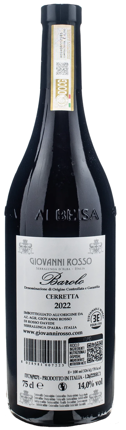 Giovanni Rosso Barolo Cerretta 2022