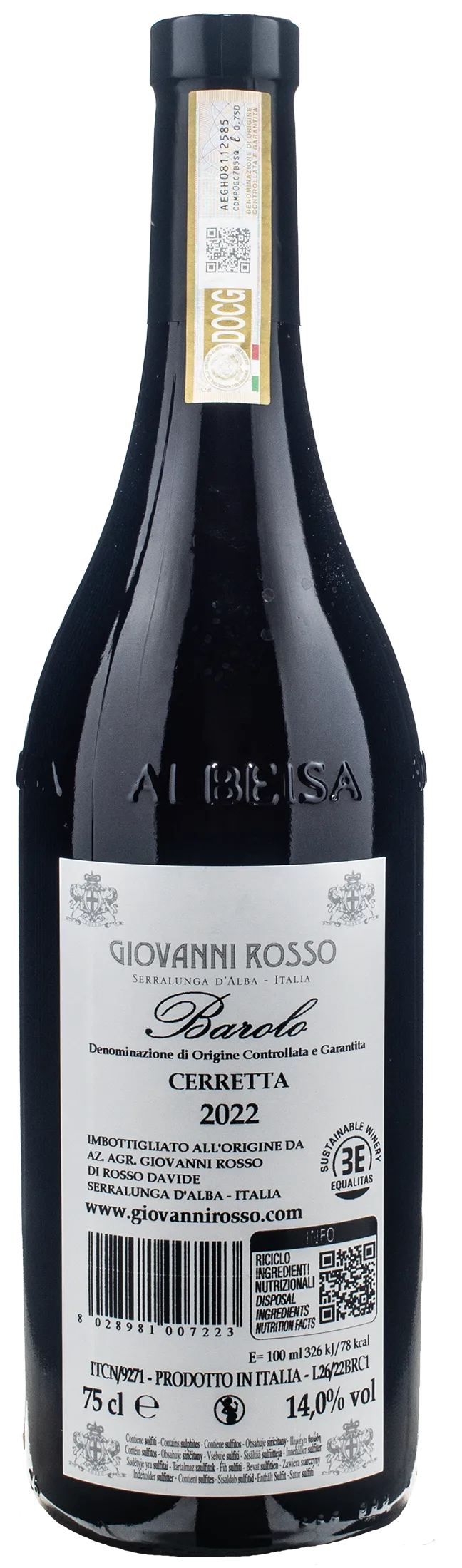 Giovanni Rosso Barolo Cerretta 2022