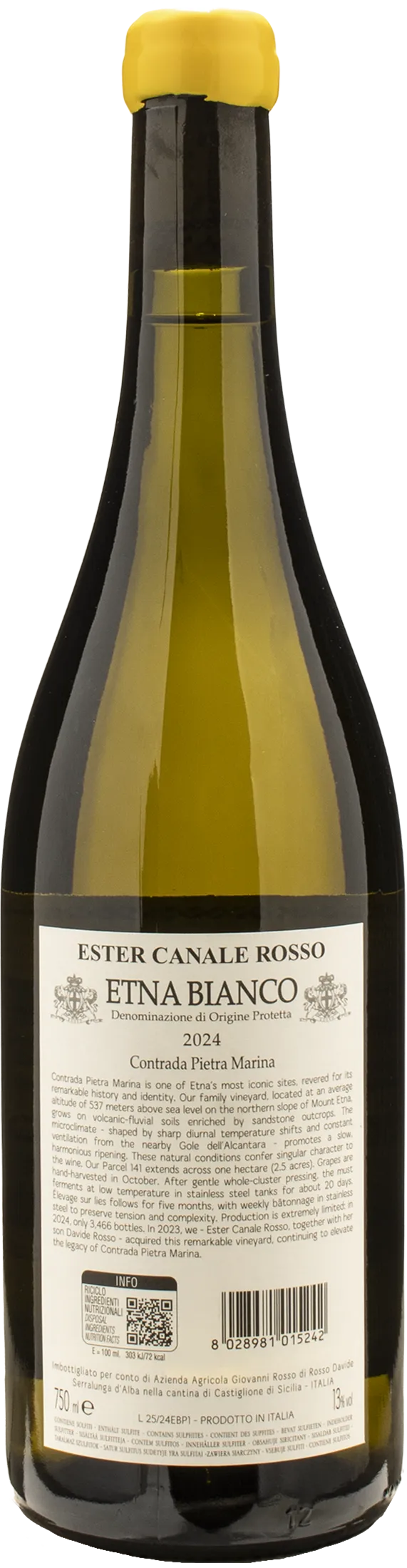 Giovanni Rosso Etna Bianco Contrada Pietra Marina Ester Canale Rosso 2024
