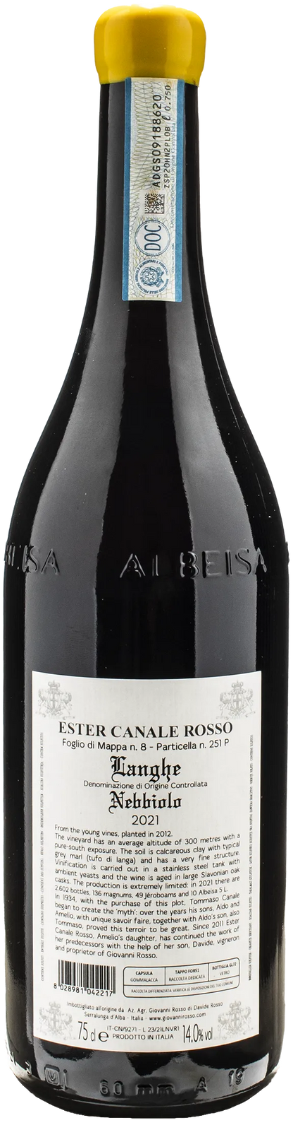 Giovanni Rosso Langhe Nebbiolo Ester Canale 2021
