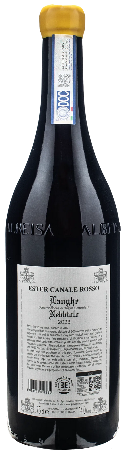 Giovanni Rosso Langhe Nebbiolo Ester Canale Rosso 2023