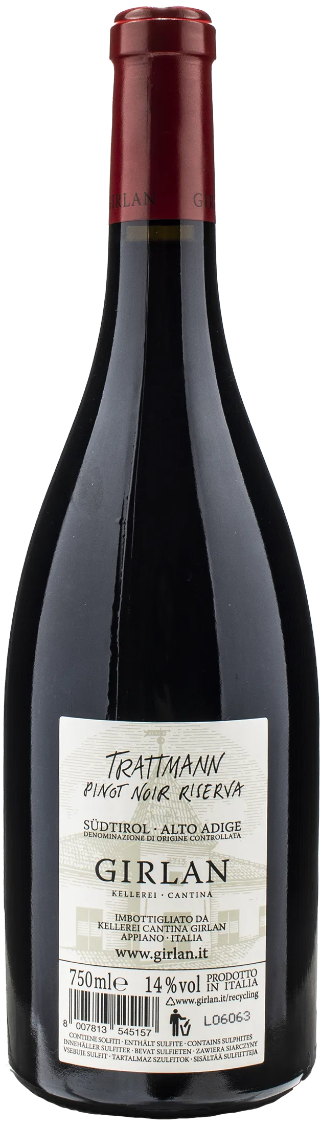 Girlan Alto Adige Pinot Nero Trattmann Riserva 2021