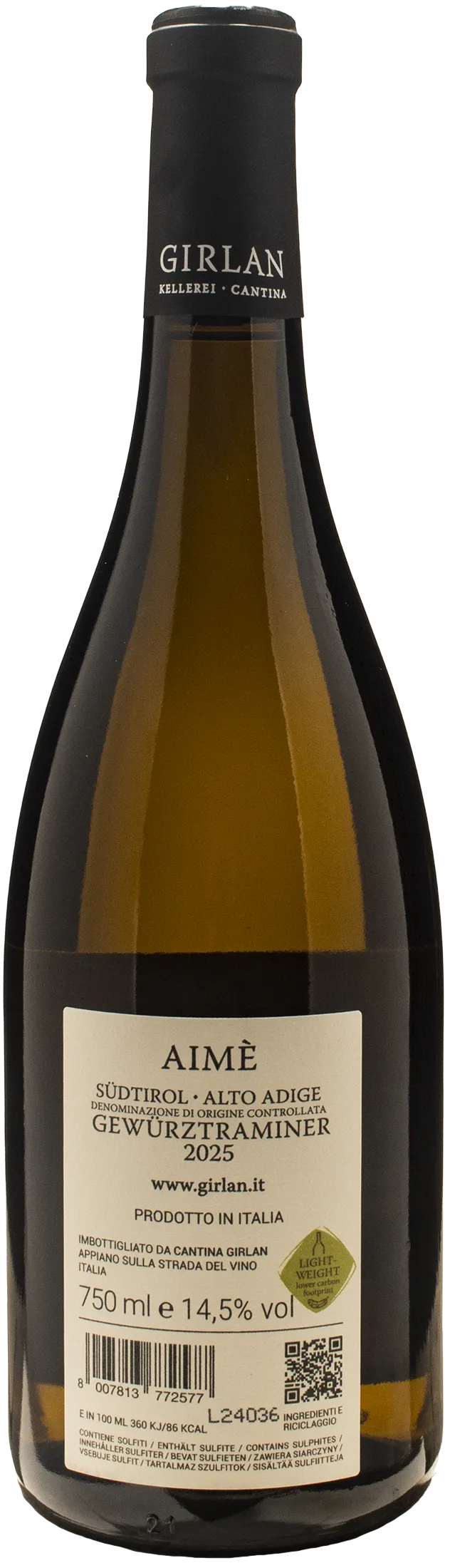 Girlan Gewurztraminer Aime 2025