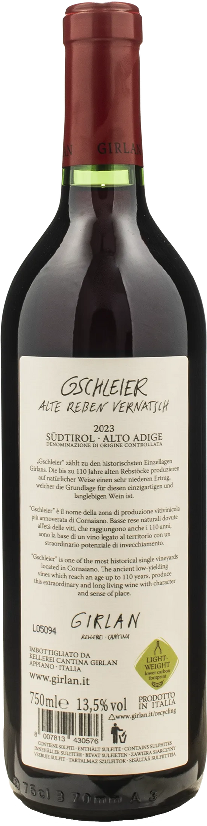 Girlan Gschleier Alte Reben Vernatsch 2023