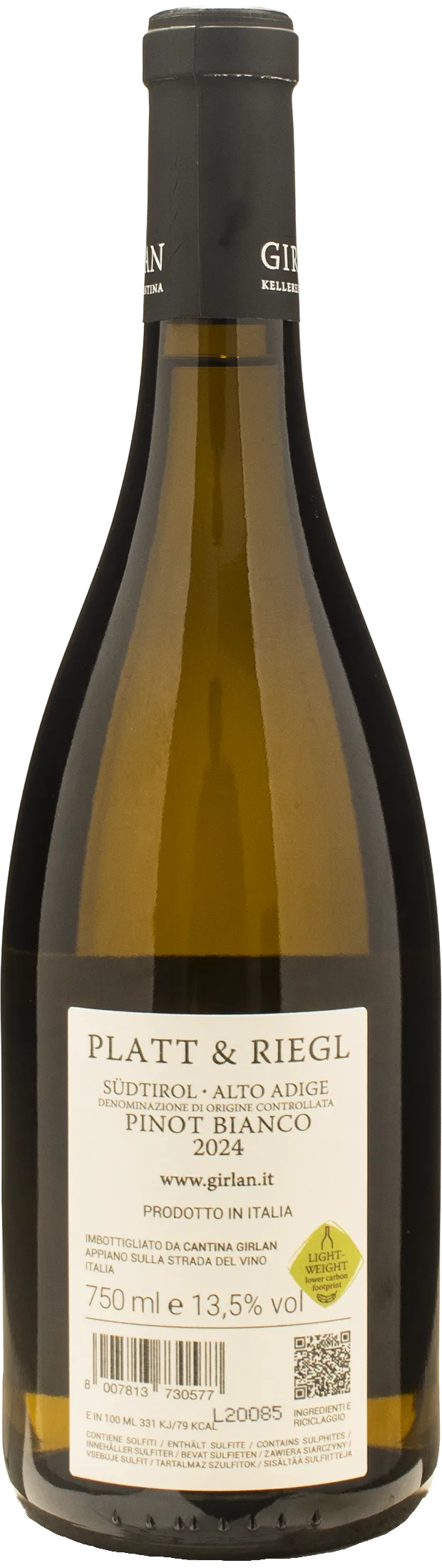 Girlan Pinot Bianco Platt & Riegl 2024