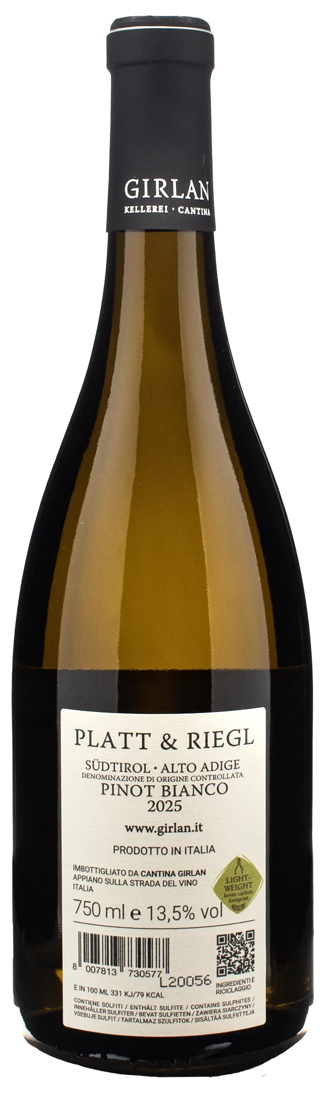 Girlan Pinot Bianco Platt & Riegl 2025