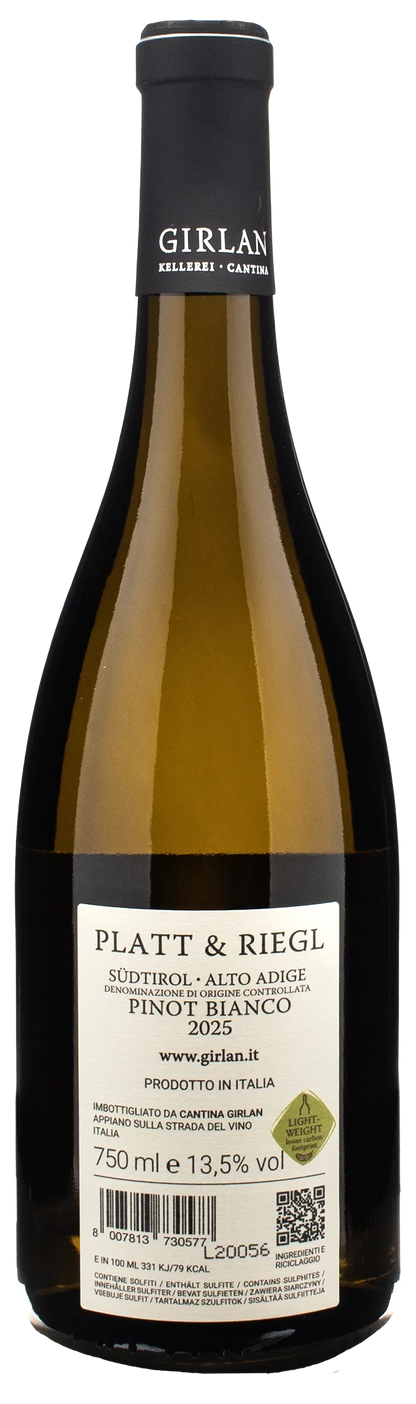 Girlan Pinot Bianco Platt & Riegl 2025