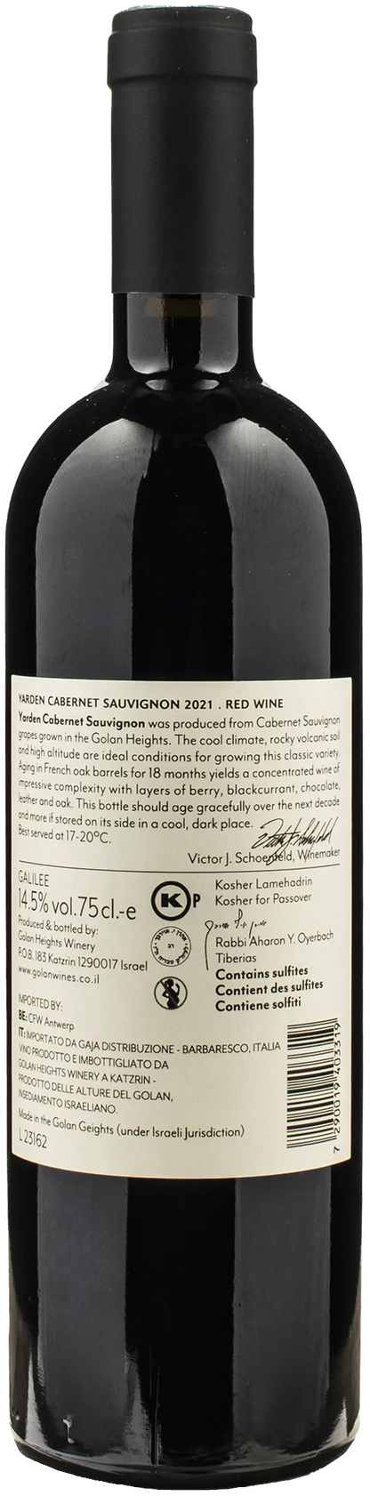 Golan Heights Winery Yarden Cabernet Sauvignon 2021